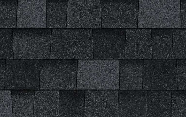 Owens Corning Duration Onyx Black shingle swatch