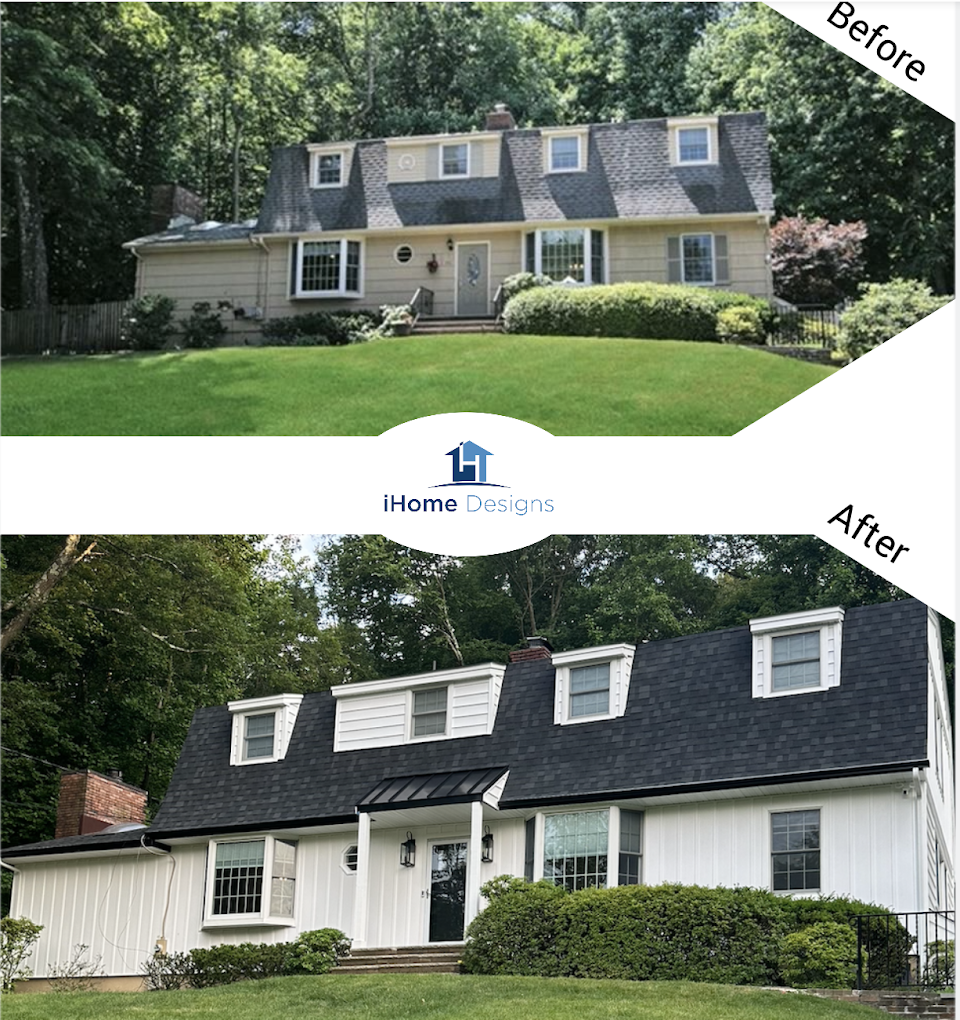Before — aging Cape Cod with worn siding and roof in NJ