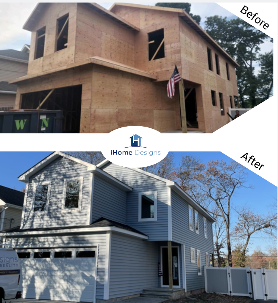 New Construction Siding — Gray Vinyl on New Construction Home